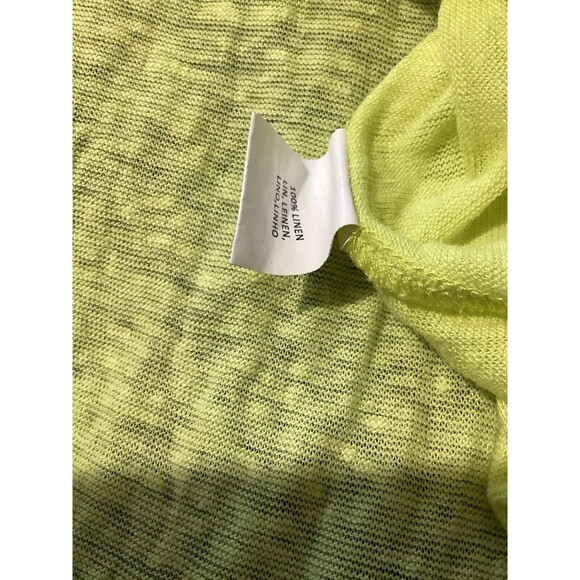 Blue Tassel Anthropologie Pura Tunic Long Sleeve Yellow 100% Linen M - Picture 6 of 6